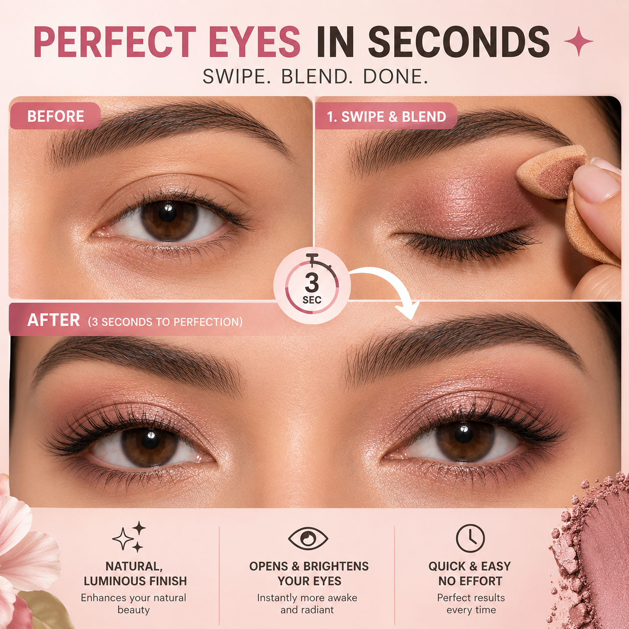 3 Color Eyeshadow Stick