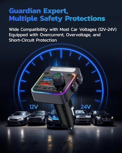 Bluetooth 5.3 Car Adapter Charger