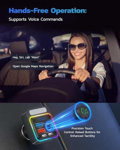 Bluetooth 5.3 Car Adapter Charger